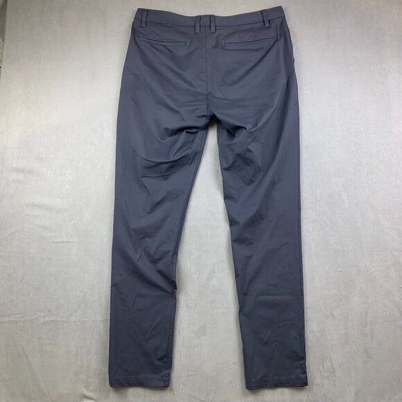 Rhone Mens Commuter Pant Slim 34x32 Iron Gray Chino Tapered Stretch Performance - Picture 12 of 14